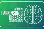 Parkinson's Disease Awareness Month (April) icon with human brain